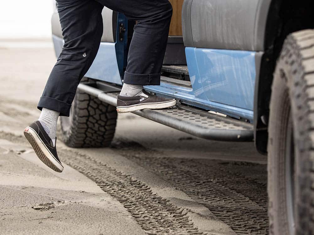 Sprinter side steps - in use