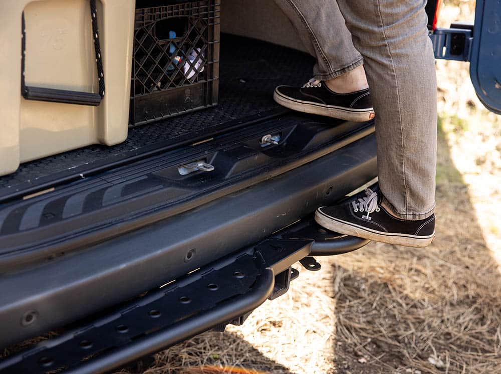 Sprinter rear tube step - traction surface