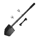 Agency 6 - Adventure Long Shovel + SSM Mount Combo With Knobs (Black)