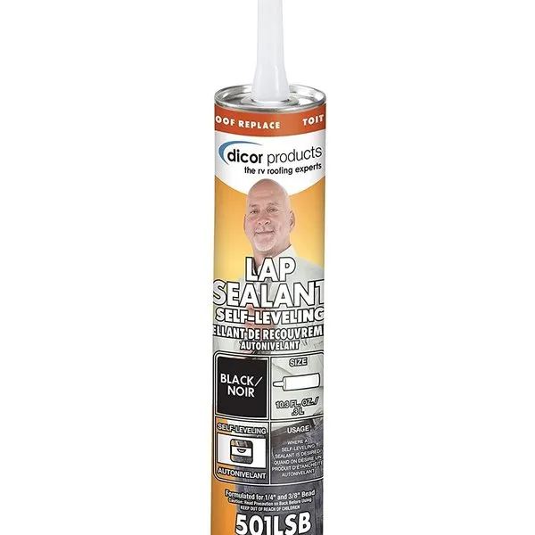 DICOR - Self-Leveling Lap Sealant (Black - 10.3 Oz)