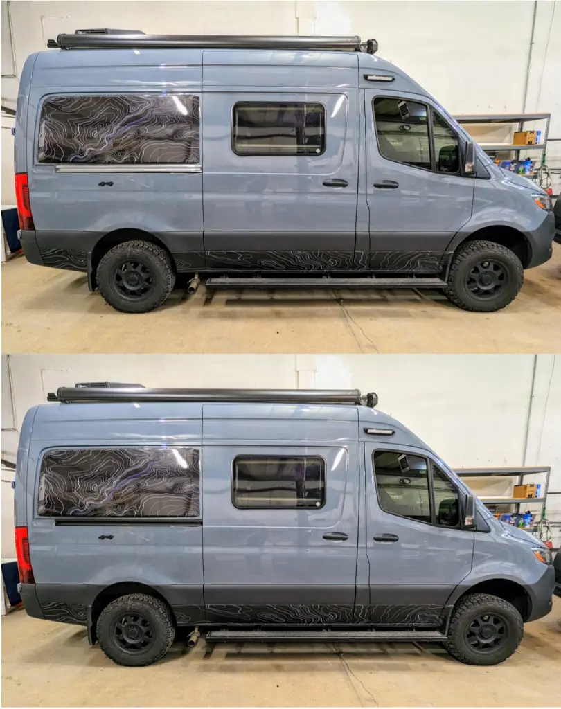 Service - Vinyl Wrap Sliding Door Track (Black)