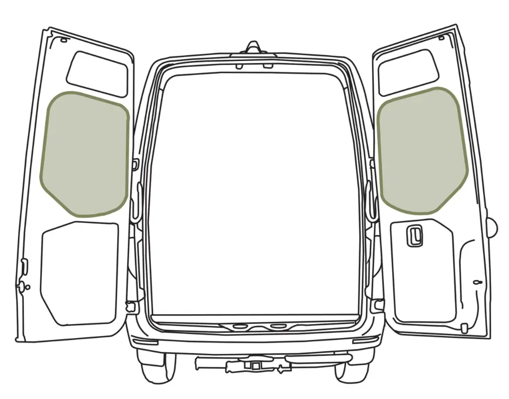VanEssential - Middle Rear Door Storage Panels (Pair) | 19+ Sprinter