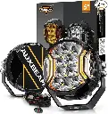 Auxbeam - V-Ultra Series 5 Inch Offroad LED Light Pods (PAIR, Spotlight Pattern w/ Amber DRL)