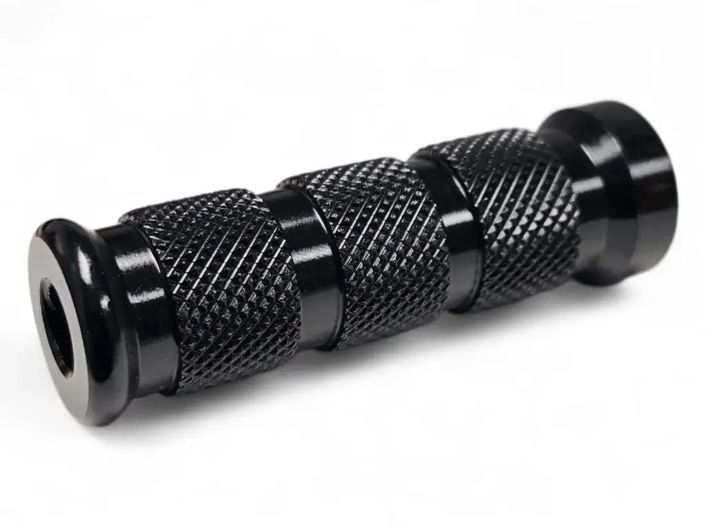 Replacement Aluminum Foot Peg for Owl Ladder/Tire Carrier(Black, Knurled)