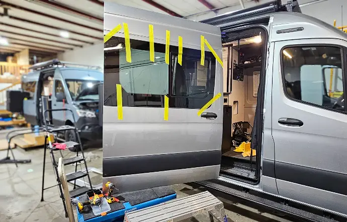 Labor: Window Upgrade (Sliding Door)| 2007+ Mercedes Sprinter