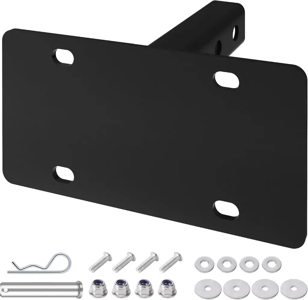 Heavy-Duty License Plate Mount For 2” Hitch Receiver