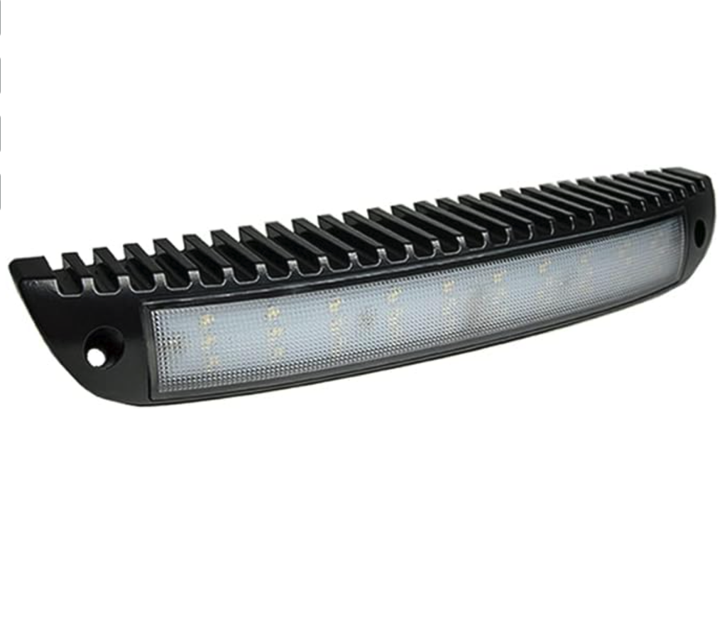 12.2" RV Low-Profile High-Output LED Light (40° Down Angle, Black) *Lens Sealed with UV Resin*