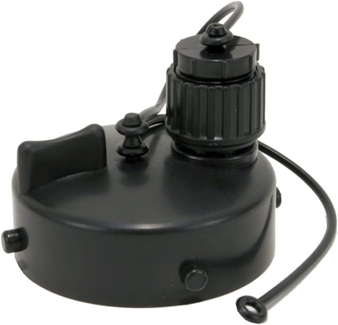 Gray Water Discharge Cap with Garden Hose Outlet