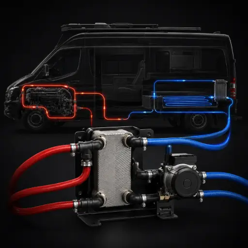 [Ser-No-01447] Installed Engine Heat & Preheat Integration | Winnebago Revel Hydronic Systems