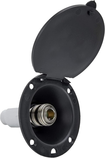 [AMZ_B084JSF2Y4] RV Exterior Shower Port (Black, Port Only)