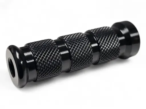 [KEV_AL-FOOT-PEG-BLK] Replacement Aluminum Foot Peg for Owl Ladder/Tire Carrier(Black, Knurled)