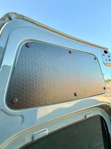 [WEO_RDOOR-PAN-B-HEX-07MBS] Weekender Outdoors - Sprinter Rear Door Panels – Set of Black-Hex (2007+)