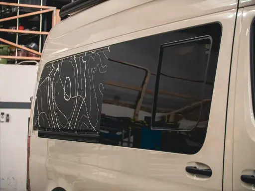 [VWD_SR101-SES] VWD - SES-Series Sliding Van Window for Sprinter Passenger Side Sliding Door | 07+ Sprinter