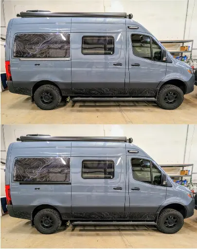 [SER-01078] Vehicle Graphics - Vinyl Wrap Sliding Door Track (Black)