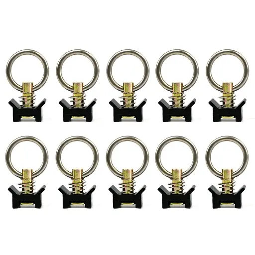 VanEssential - Venture L-track Adjustable Single Stud With Stainless Steel Ring (10-Pack)